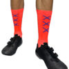 Skarpetki rowerowe XXX Socks JAKUB TRUKSA skarpety Orange-Purple logo